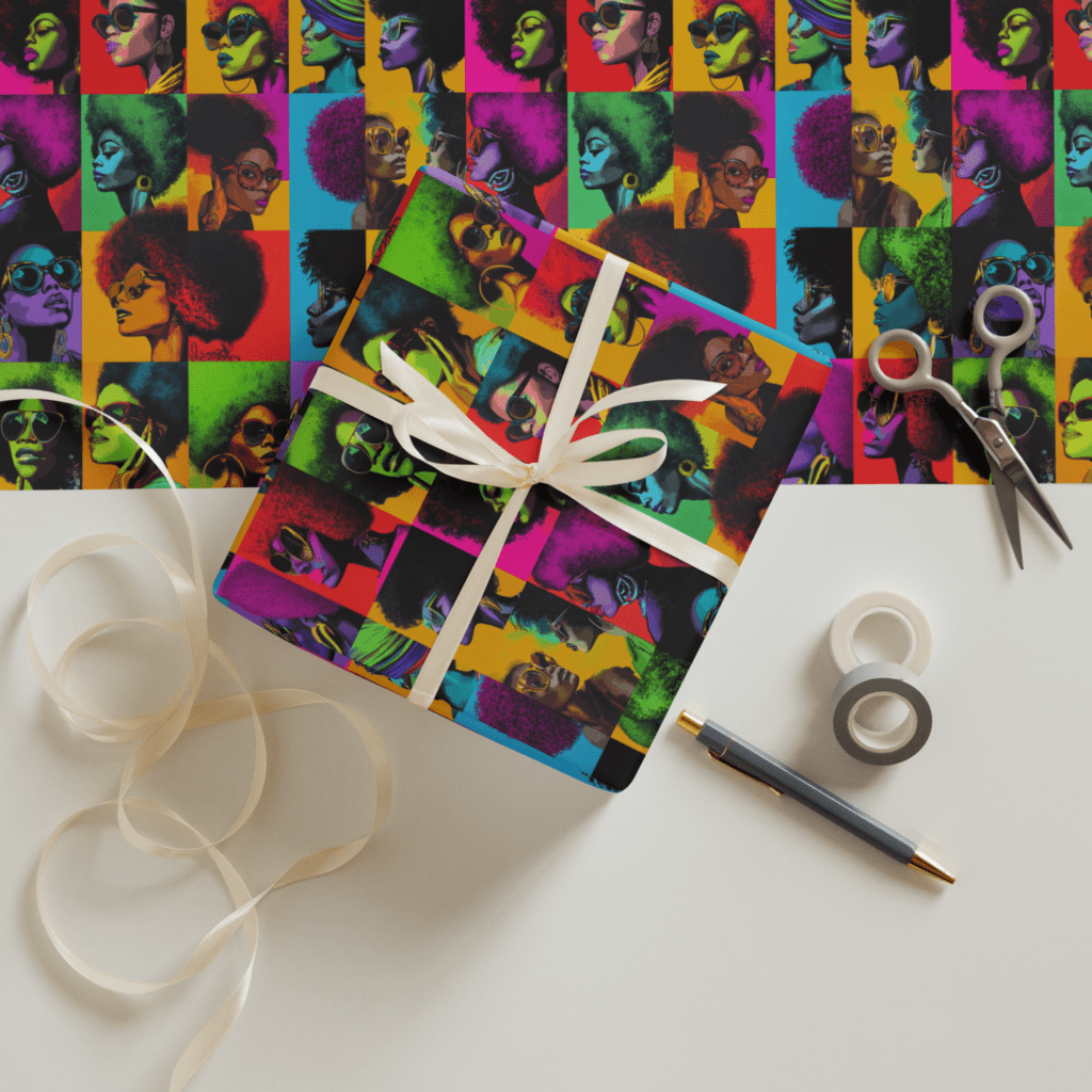 Afro Queens Collage Series Wrapping Paper Sheets