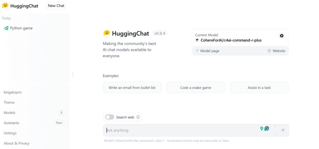 HuggingChat
